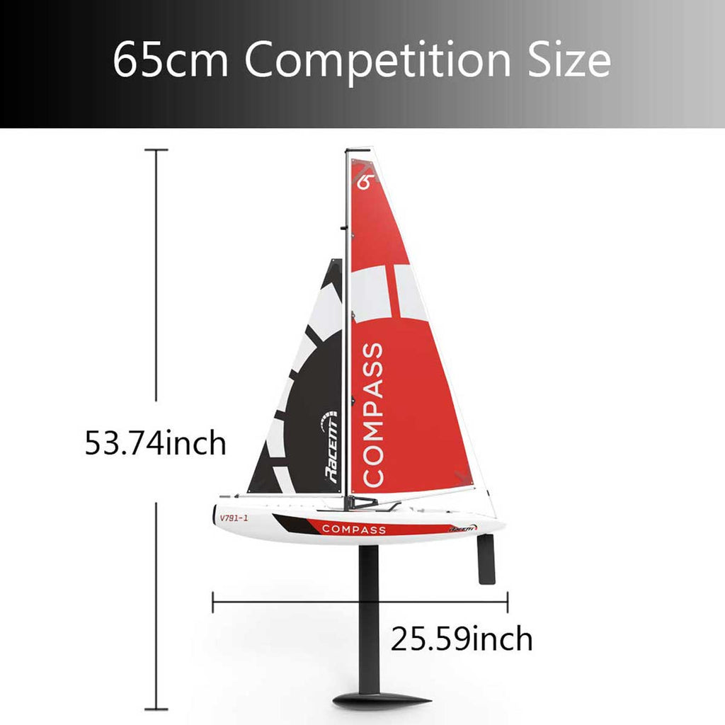VOLANTEXRC Compass 2 Channel Wind Power Sailboat With 650mm Hull For RG65 Class Competition RTR