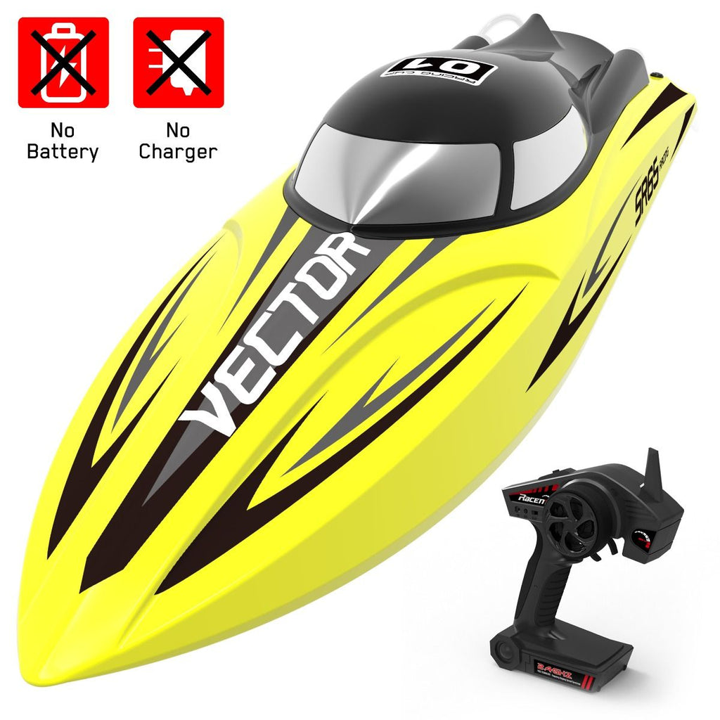 VOLANTEXRC Vector SR65 35mph RC Racing Boat With Auto Roll Back RTR Yellow