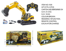 Load image into Gallery viewer, 1/14 Alloy RC 15-Channel Excavator Digger Engineering Truck with Lights and Sound