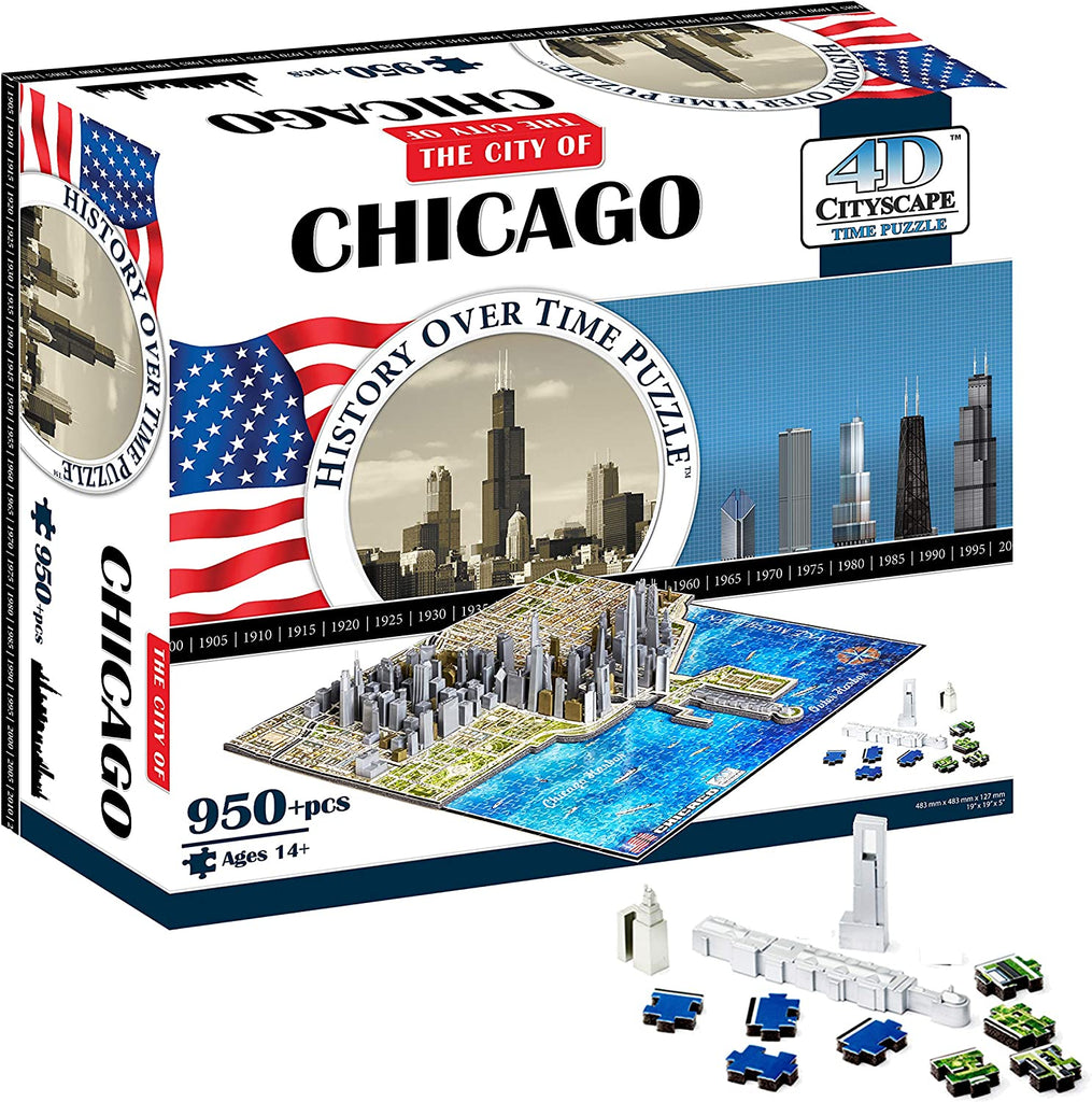 DIY 4D Chicago Skyline Puzzle