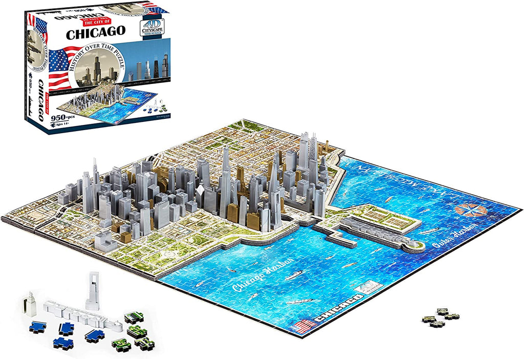 DIY 4D Chicago Skyline Puzzle