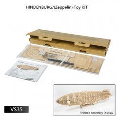 2021 New DIY Static Model Building Model 1:453 LZ-129 Hindenburg Zeppelin Airship 540mm Length Wooden Toys Building Toys Gift RC
