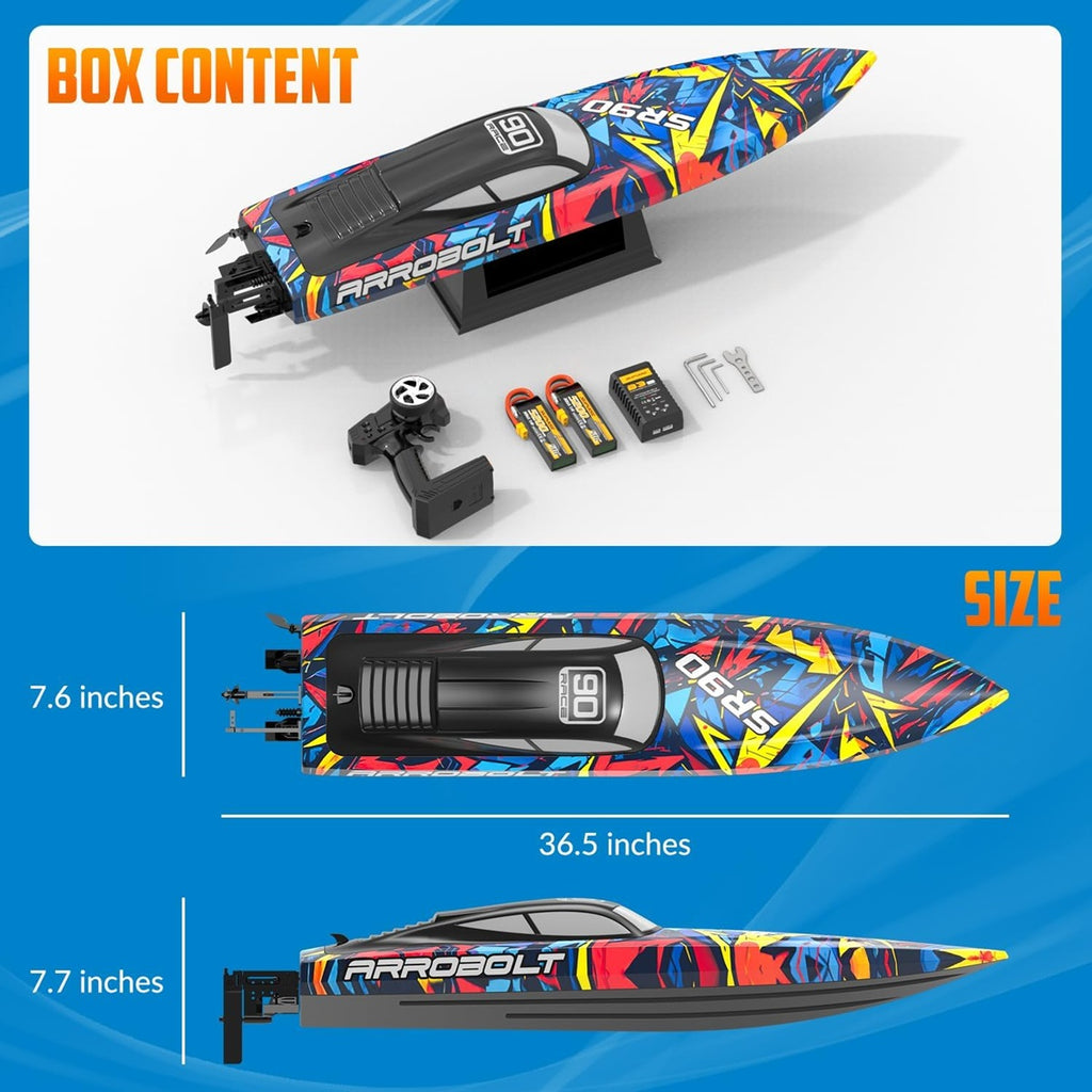 VOLANTEXRC Vector90 RC Boat With Auto Roll Back Function All Metal Hardware RTR