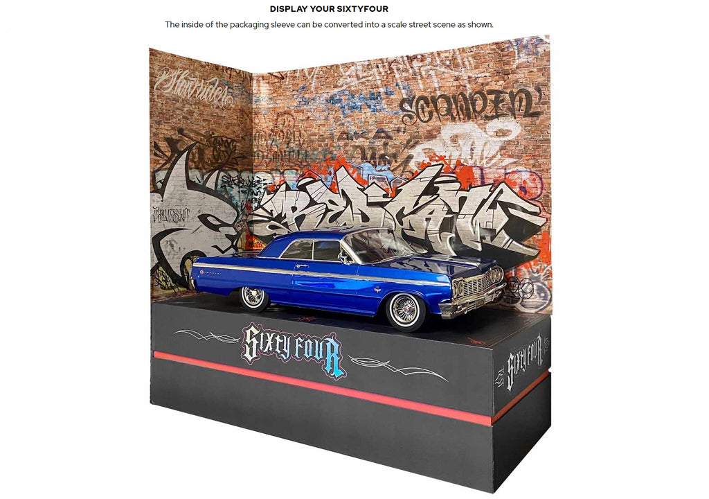 Redcat SixtyFour Blue Classic - Fully Functional 1/10 Scale Ready to Run Hopping Lowrider