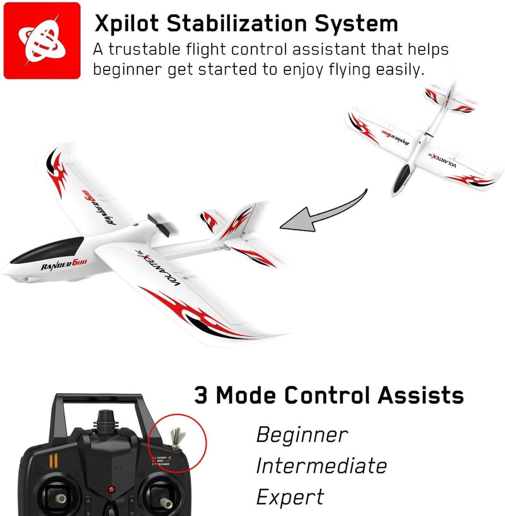 VOLANTEXRC Ranger600 Airplane RTF with One-Key U-Turn Function