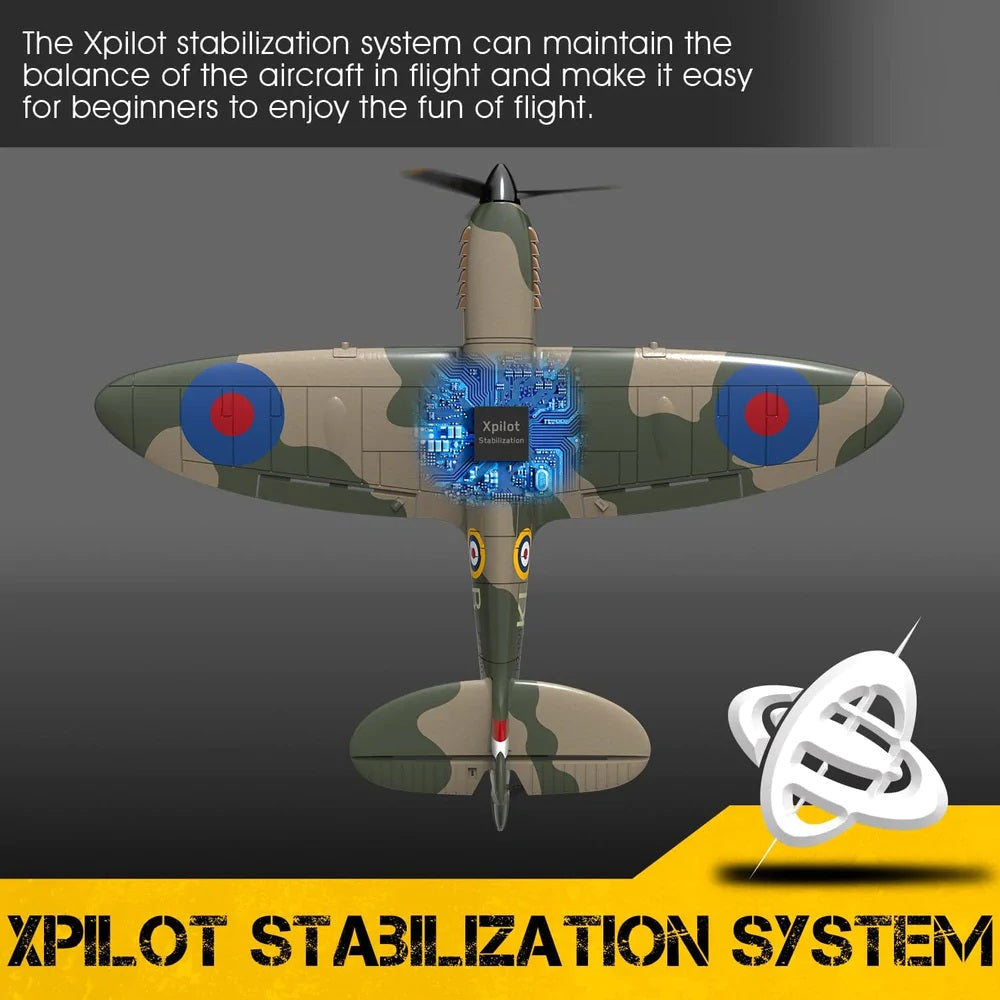 VOLANTEXRC Spitfire 400mm Wingspan 4CH Airplane With Xpilot Stabilizer RTF