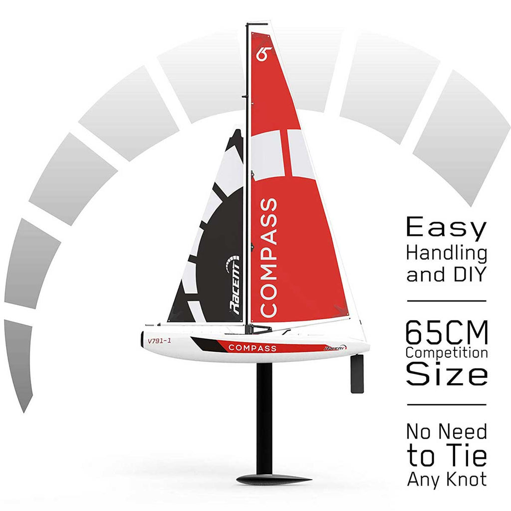 VOLANTEXRC Compass 2 Channel Wind Power Sailboat With 650mm Hull For RG65 Class Competition RTR