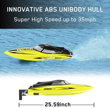 Load image into Gallery viewer, VOLANTEXRC Vector SR65 35mph RC Racing Boat With Auto Roll Back RTR Yellow