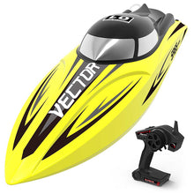 Load image into Gallery viewer, VOLANTEXRC Vector SR65 35mph RC Racing Boat With Auto Roll Back RTR Yellow